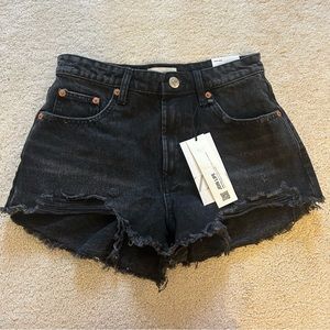 Zara high rise jean shorts